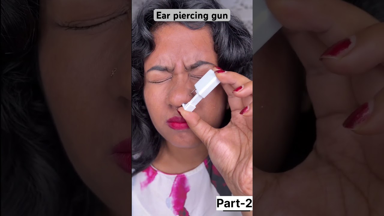 Ear piercing gun part 2 #earpiercing #earpierced #nosepierced