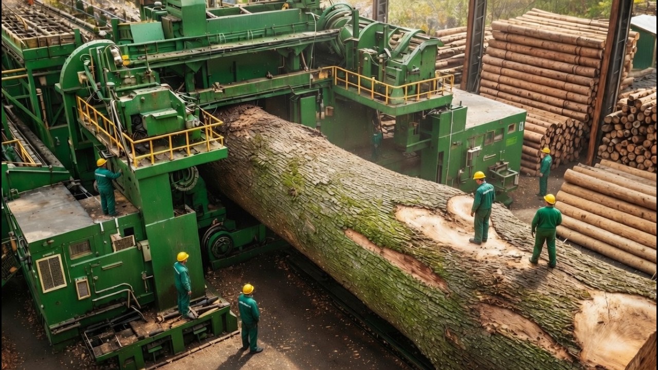 Inside the Largest Wood Sawmill Factory – How Plywood Is Made From Logs to Table