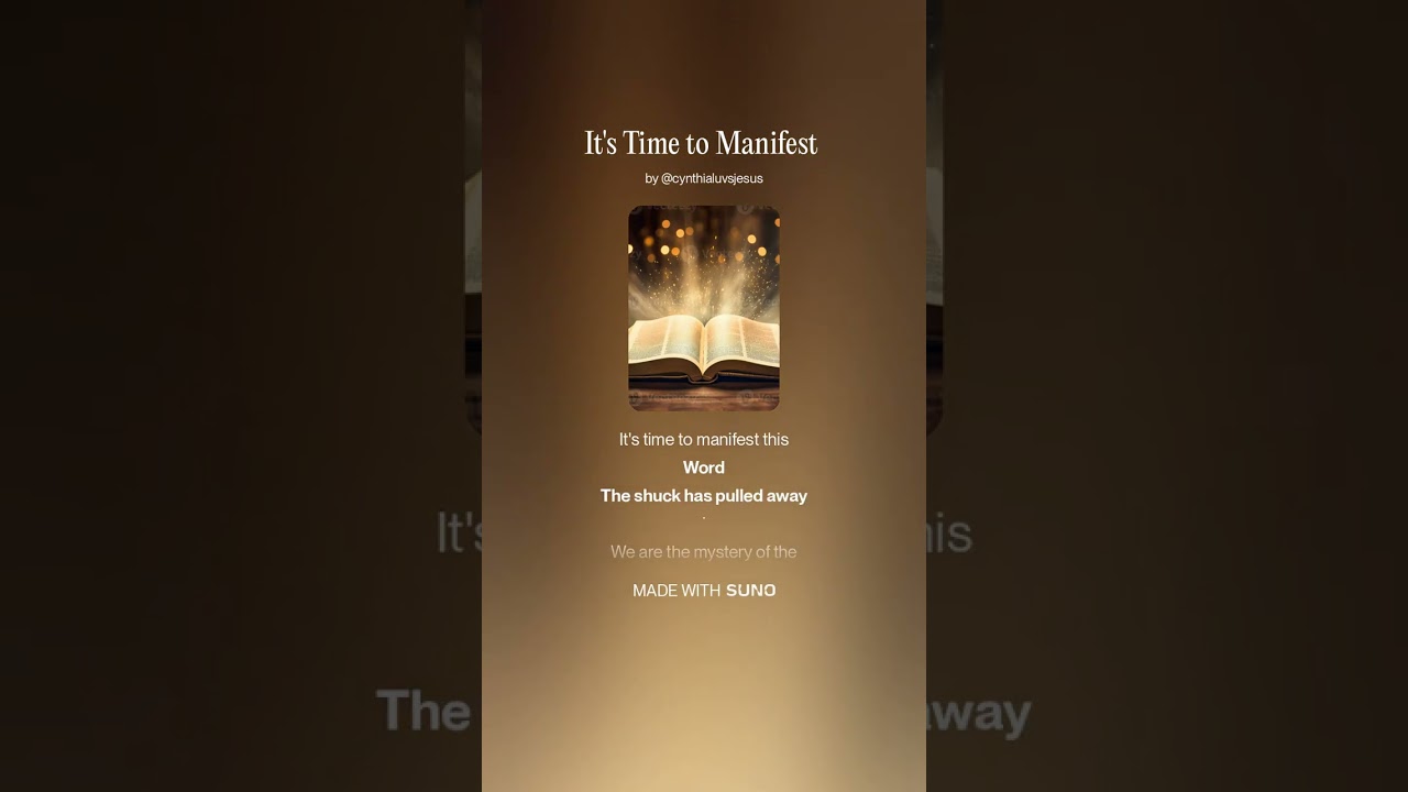 It's Time to Manifest