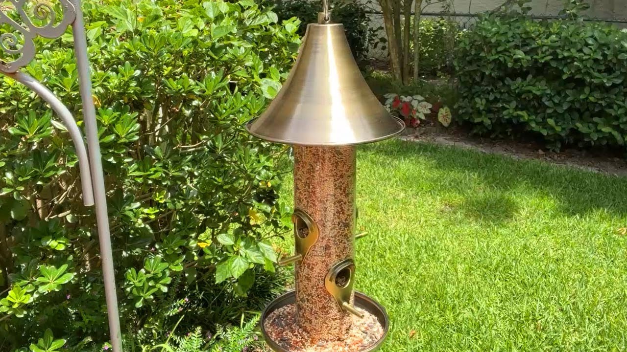 Kingsyard Bird Feeders for Outside Hanging Metal Parts Tube Bird Feeder