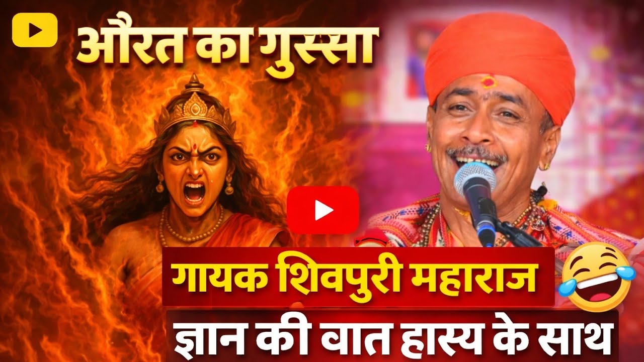 औरत को गुस्सा 😡😮आय तो कुस भी कर सकती हैं #शिवपुरी जी ज्ञान की बात हास्य के साथ