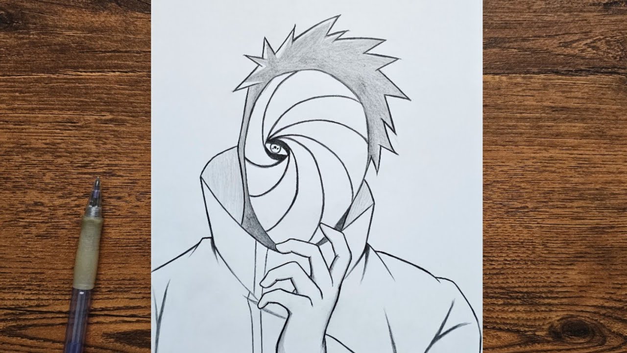 How to draw Obito || Obito Uchiha step by step || Easy Naruto drawing tutorial