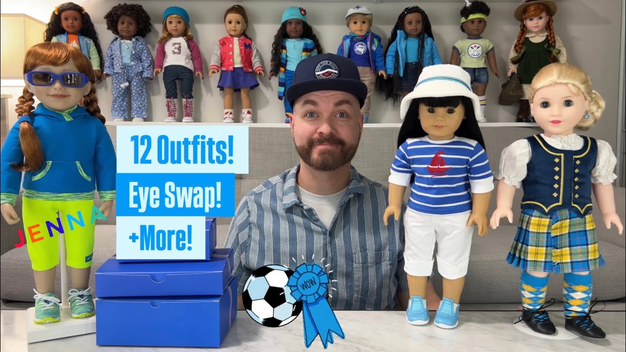 Spotlight on Jenna, Maplelea’s Maritime Girl: 12 Outfits  for American Girl Dolls, Eye Swap + More!