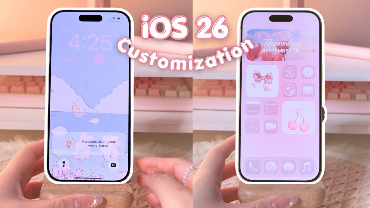 How to Customize Your iPhone iOS 26 🌸✨ iPhone Customization with Lock Screen, Home Screen, Icons