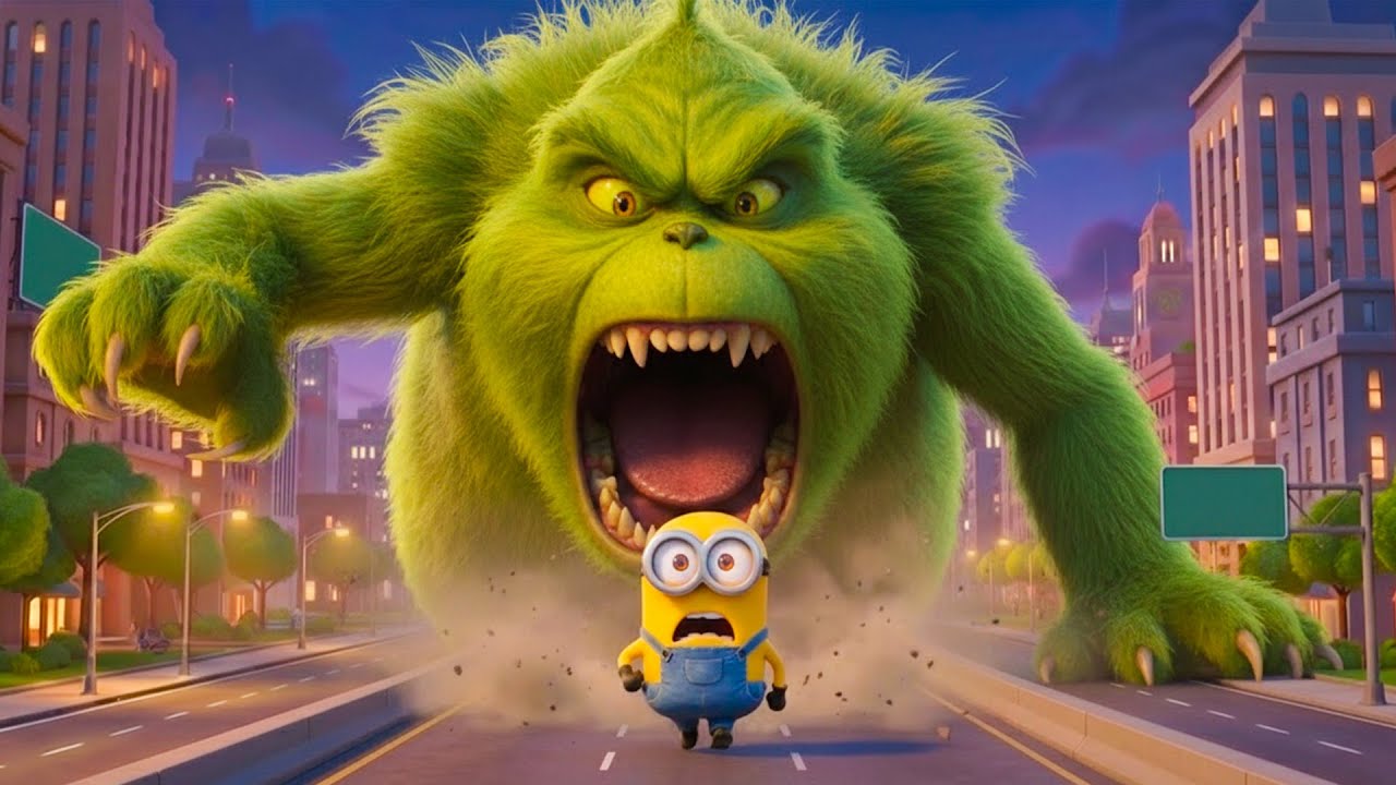 The Grinch Loses Control 😱💥 One Minion Runs for His Life | Minions Animation