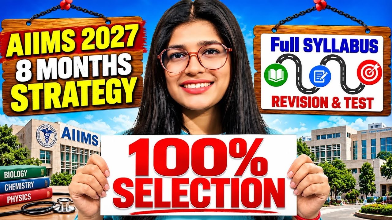 8 MONTHS = FULL SYLLABUS + REVISION + TEST 🔥 AIIMS BSc Nursing 2027 | Complete Strategy