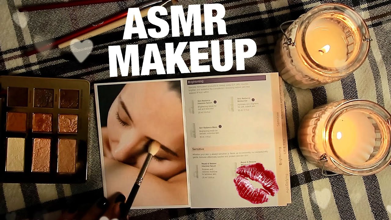 АСМР МАКИЯЖ ЖУРНАЛУ. ТИХИЙ ГОЛОС. О КОСМЕТИКЕ И КИСТОЧКАХ. ASMR Applying makeup to magazines.