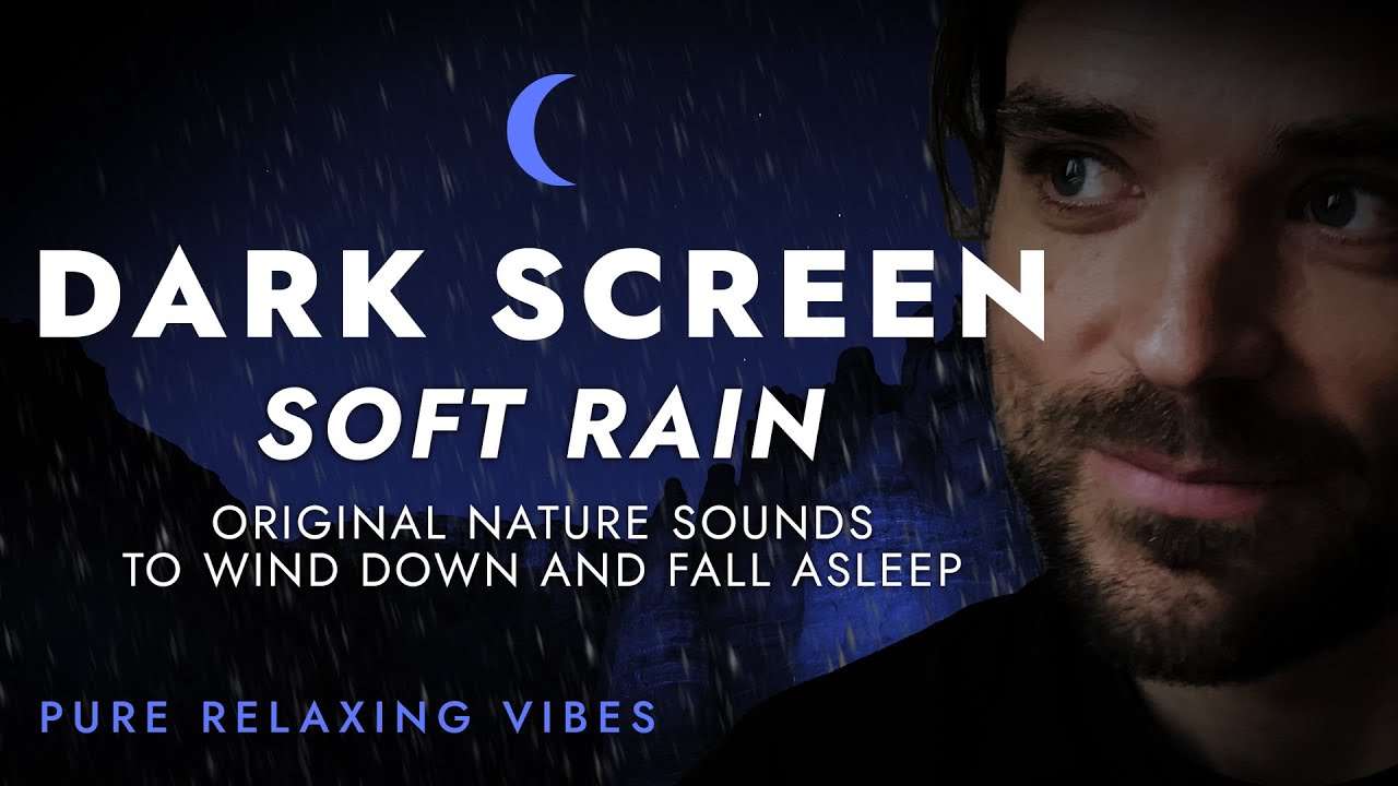 Soft Rain Sounds for Sleeping - Dark Screen | Pure Relaxing Vibes - Black Screen Rain