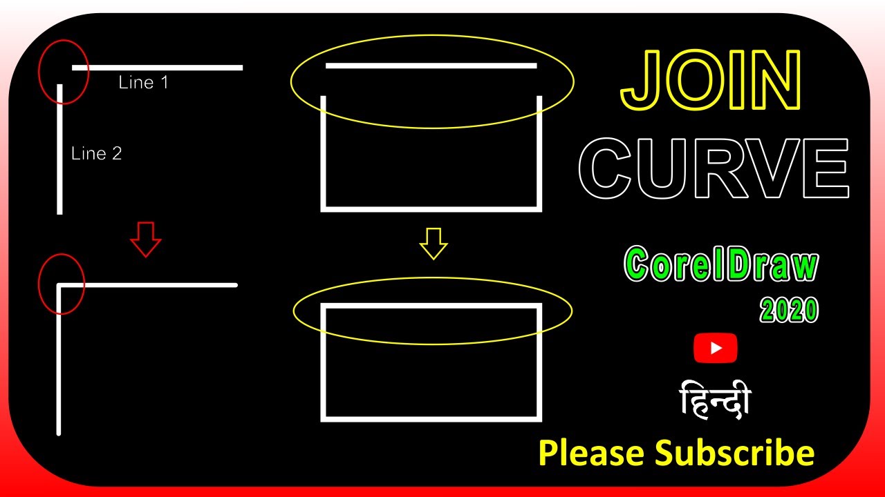 How to join two nodes in Coreldraw || Join curves || Coreldraw 2020 | Detail | IN HINDI.