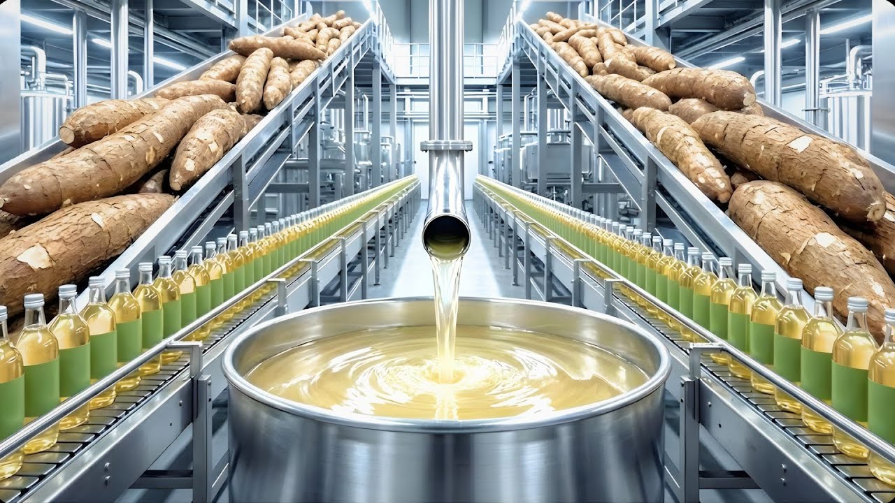 Inside the factory: Transforming tons of cassava into premium liquor every day (The entire process)