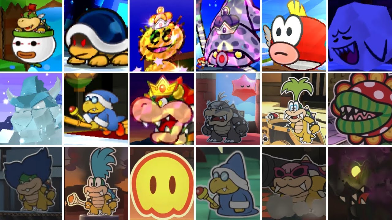 Paper Mario Sticker Star + Paper Mario Color Splash - All Bosses
