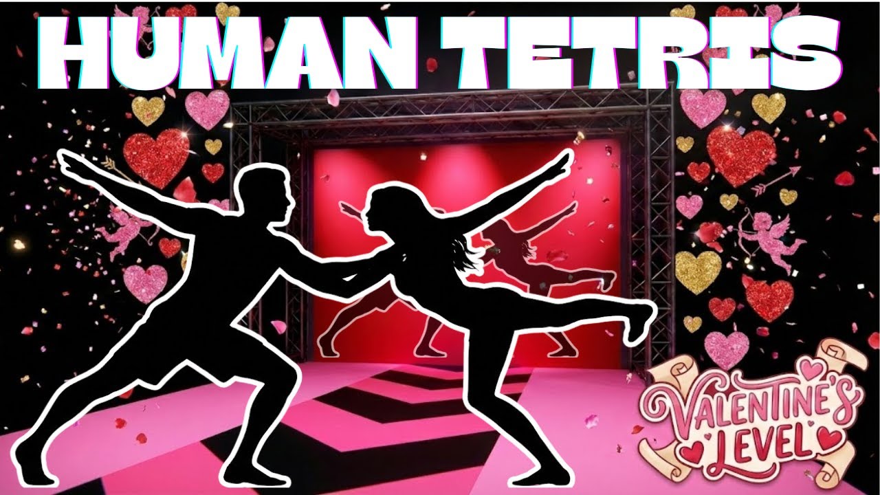 HUMAN TETRIS CO-OP x 2 Player 👭 |  Immersive Interactive Warm Up | Viral Interactive Game
