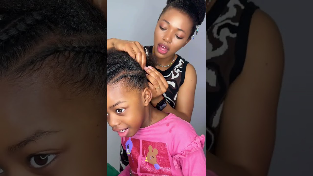 Easy natural hairstyle for baby girl 😍 4c hairstyle for kids