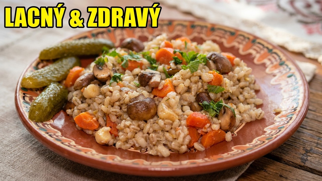 Полезный и дешевый обед - Перловая крупа с овощами и грибами (субтитры) | Хорошие рецепты от Аги