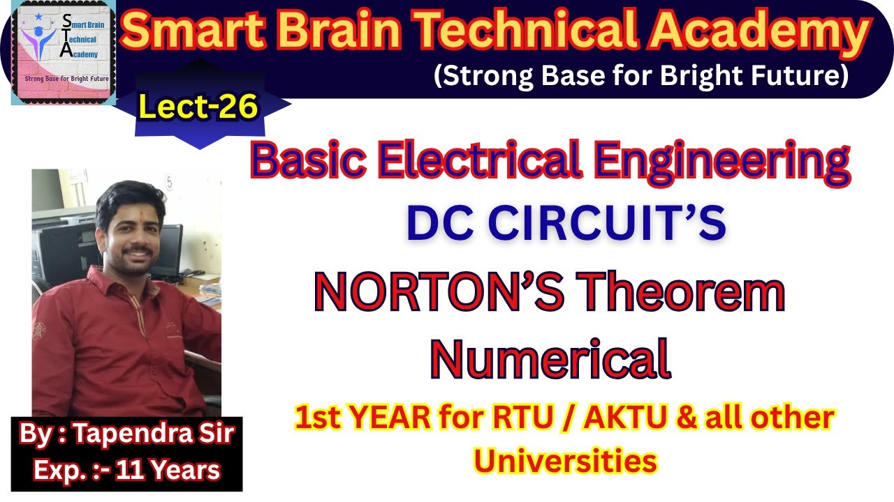 Norton's Theorem | Numerical on Norton Theorem #dccircuits  #basicelectricalengineering