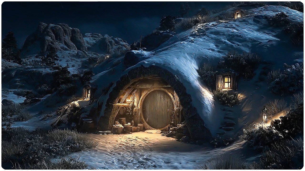 I Slept for 10 Hours in this Hobbit Home during a Frosty Snowstorm | The Coziest Winter Shelter