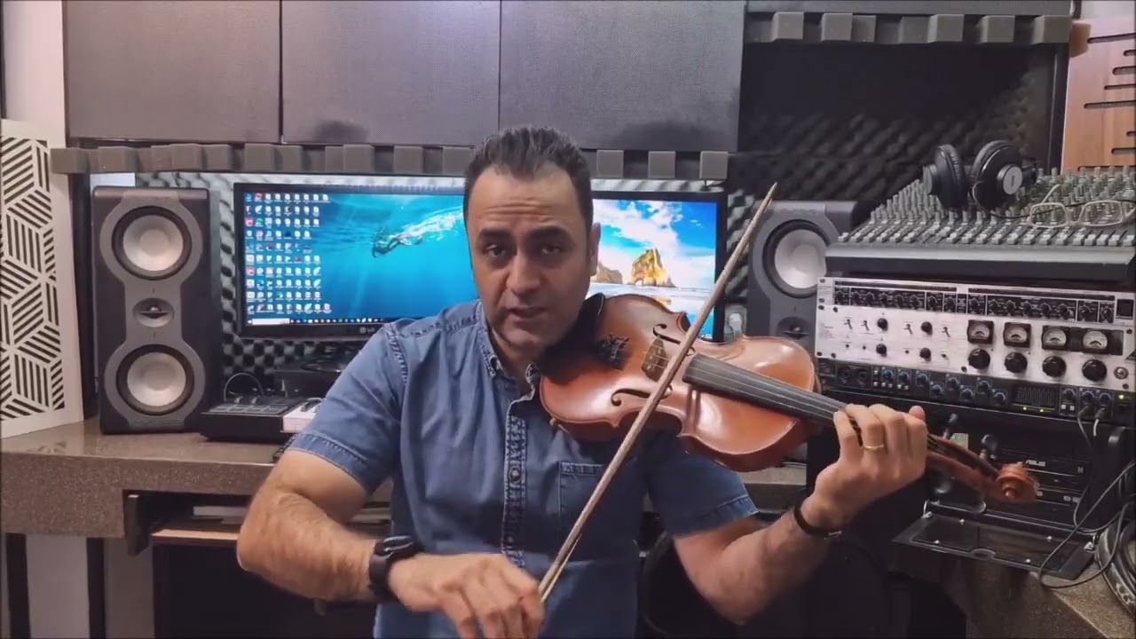 آموزش ویلن آموزش بداهه نوازی چهارمضراب افشاری ایمان ملکی
