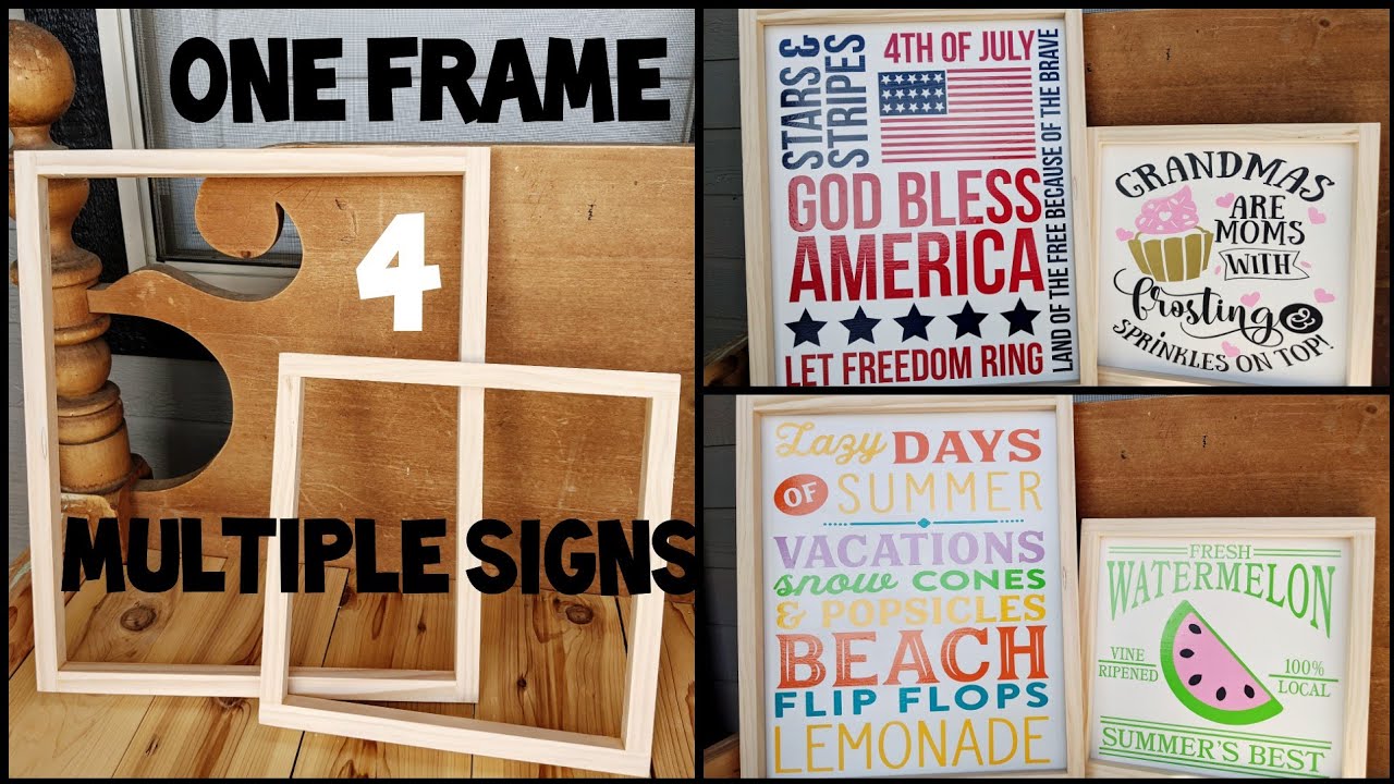 One Frame To Fit Multiple Signs/ Starting My Own DIY Shop