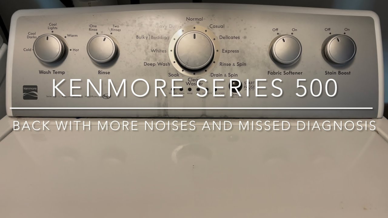 UPDATED Kenmore Series 500 drum not turning and learning from my mistakes, save hundreds!