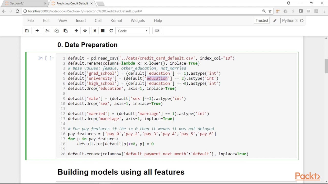 Making Predictions with Data and Python : Predicting Credit Card Default | packtpub.com