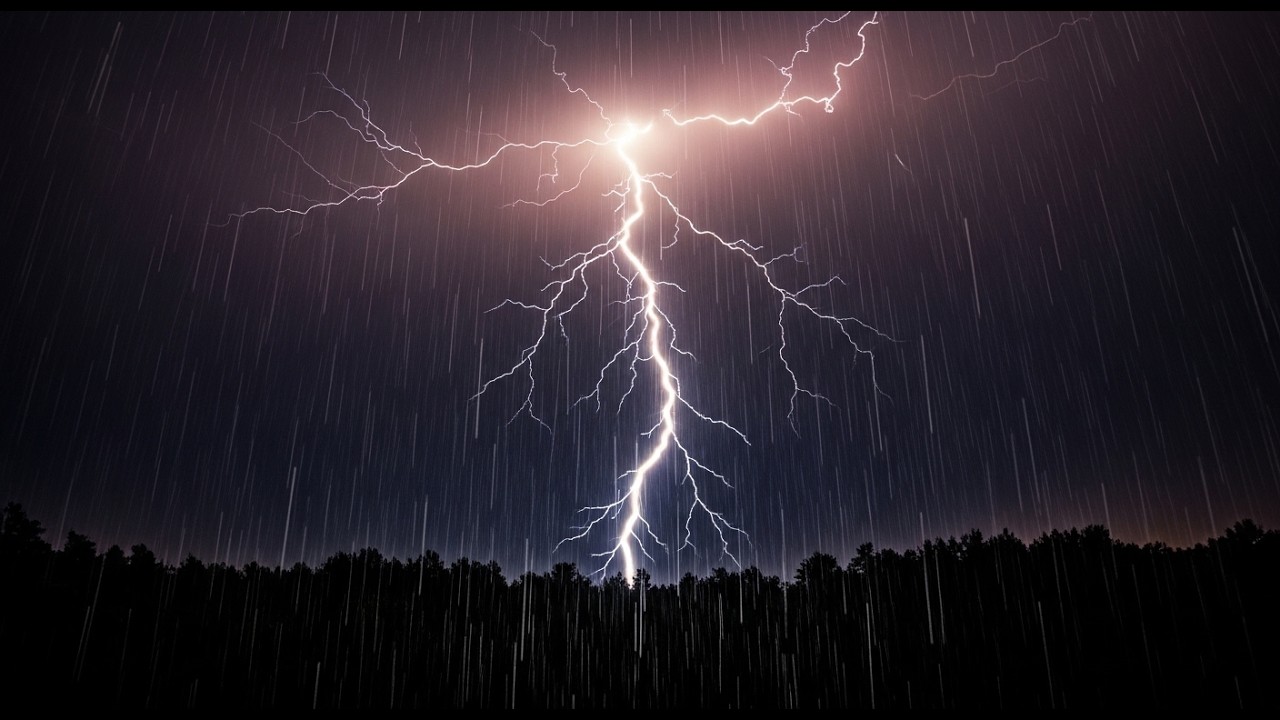 Tonight’s Perfect Sleep Storm ⛈️ Black Screen Rain & Rolling Thunder