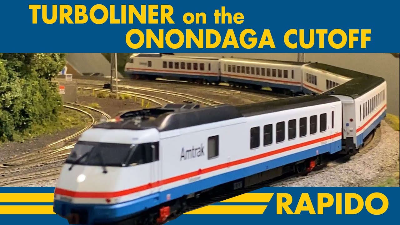 Rapido's Amtrak RTL Turboliner on Dave Abeles' Onondaga Cutoff!
