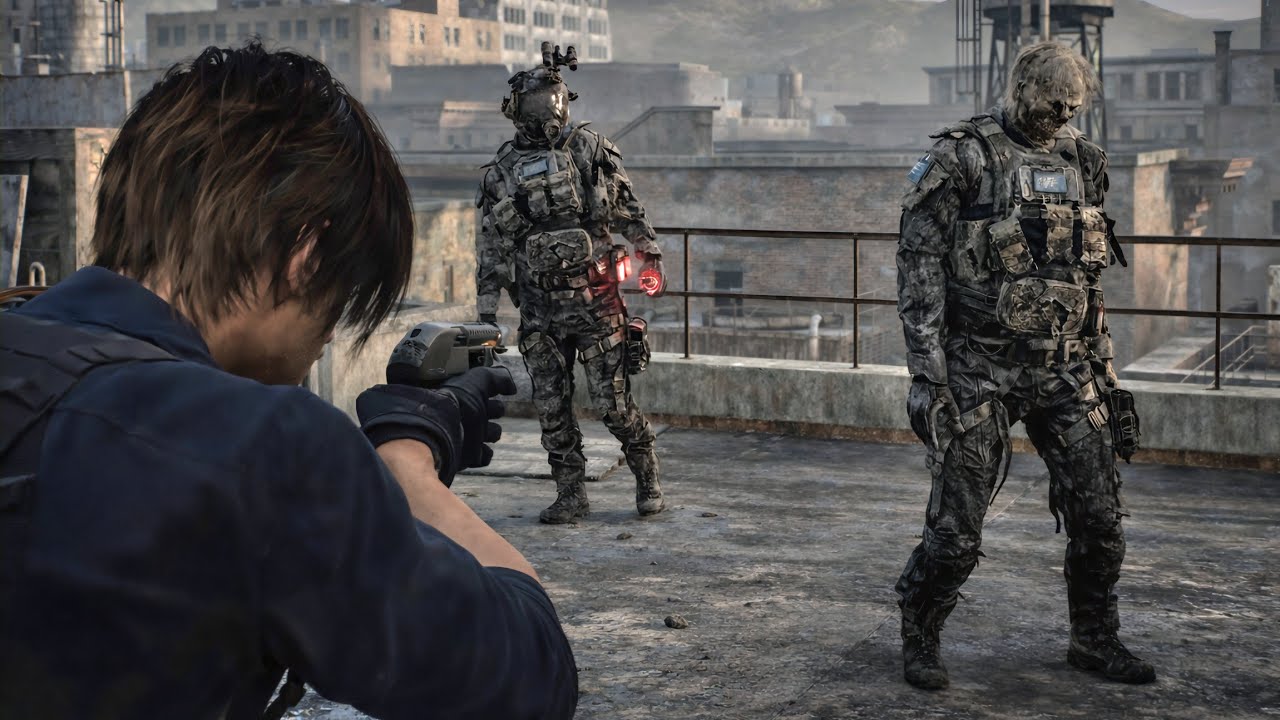 Resident Evil Requiem - John Wick Style (Zombie BSAA Soldiers Vs Leon)
