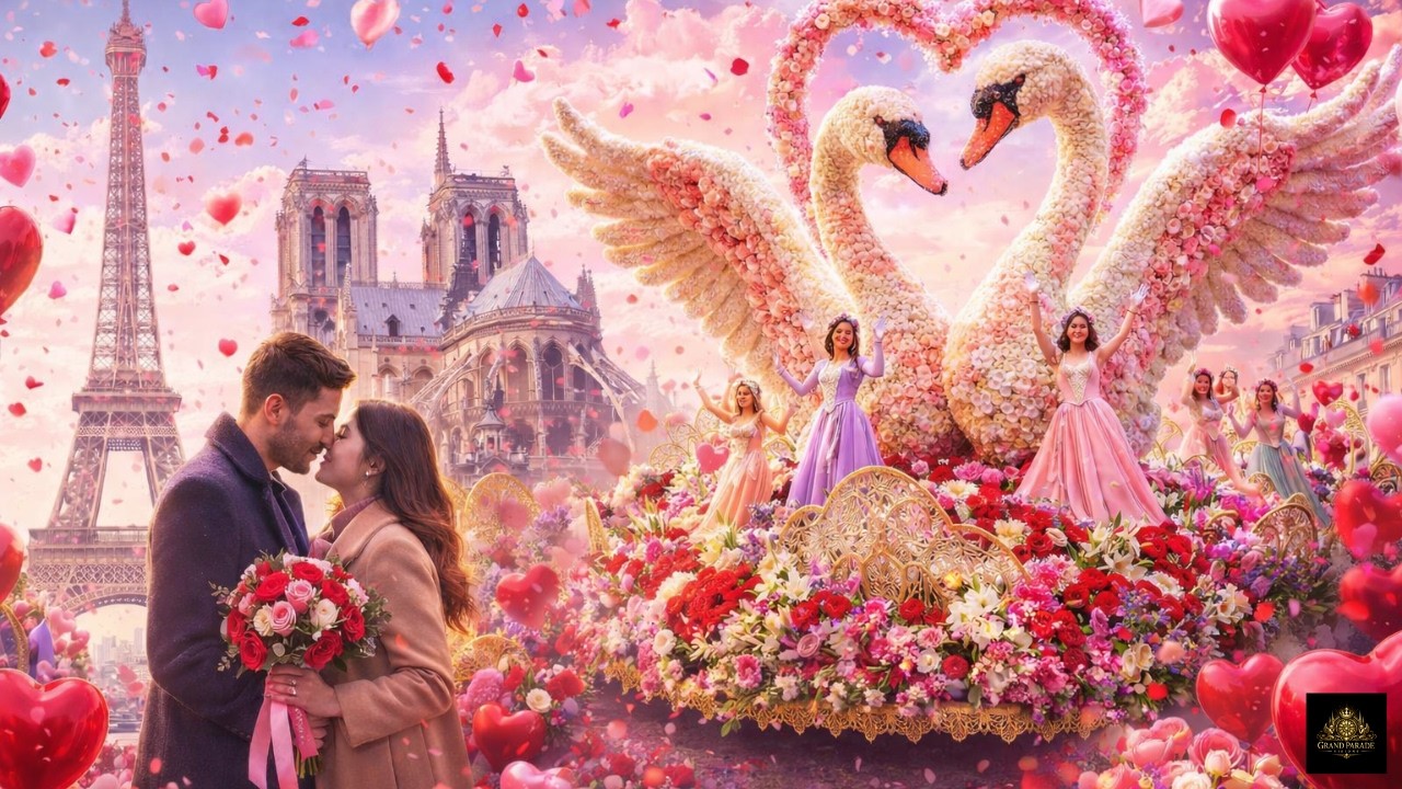 Valentines Day Parade PARIS 2026 Majestic Floral Masterpiece and Grand Romance 8K HDR