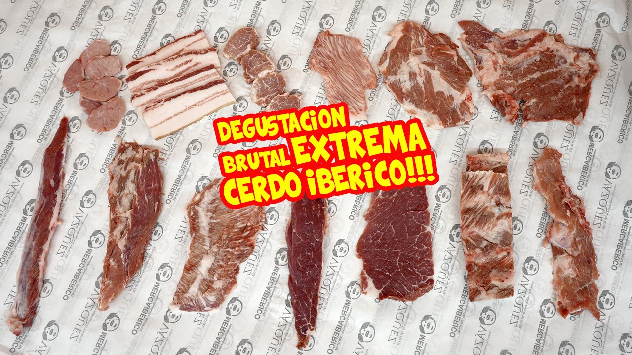 DEGUSTACIÓN BRUTAL EXTREMA de CERDO IBÉRICO DE BELLOTA!!! absolutamente INCREIBLE