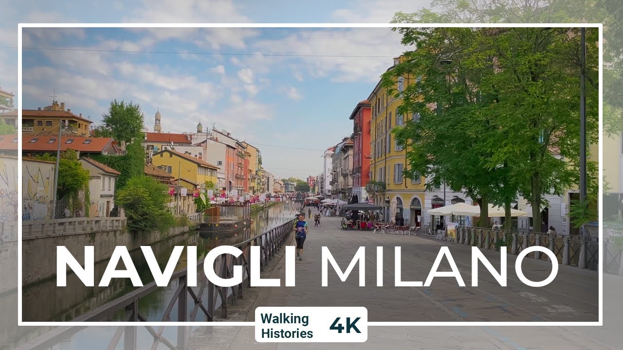 4K Walking Tour Milan, Italy | Navigli District - Naviglio Pavese to Naviglio Grande