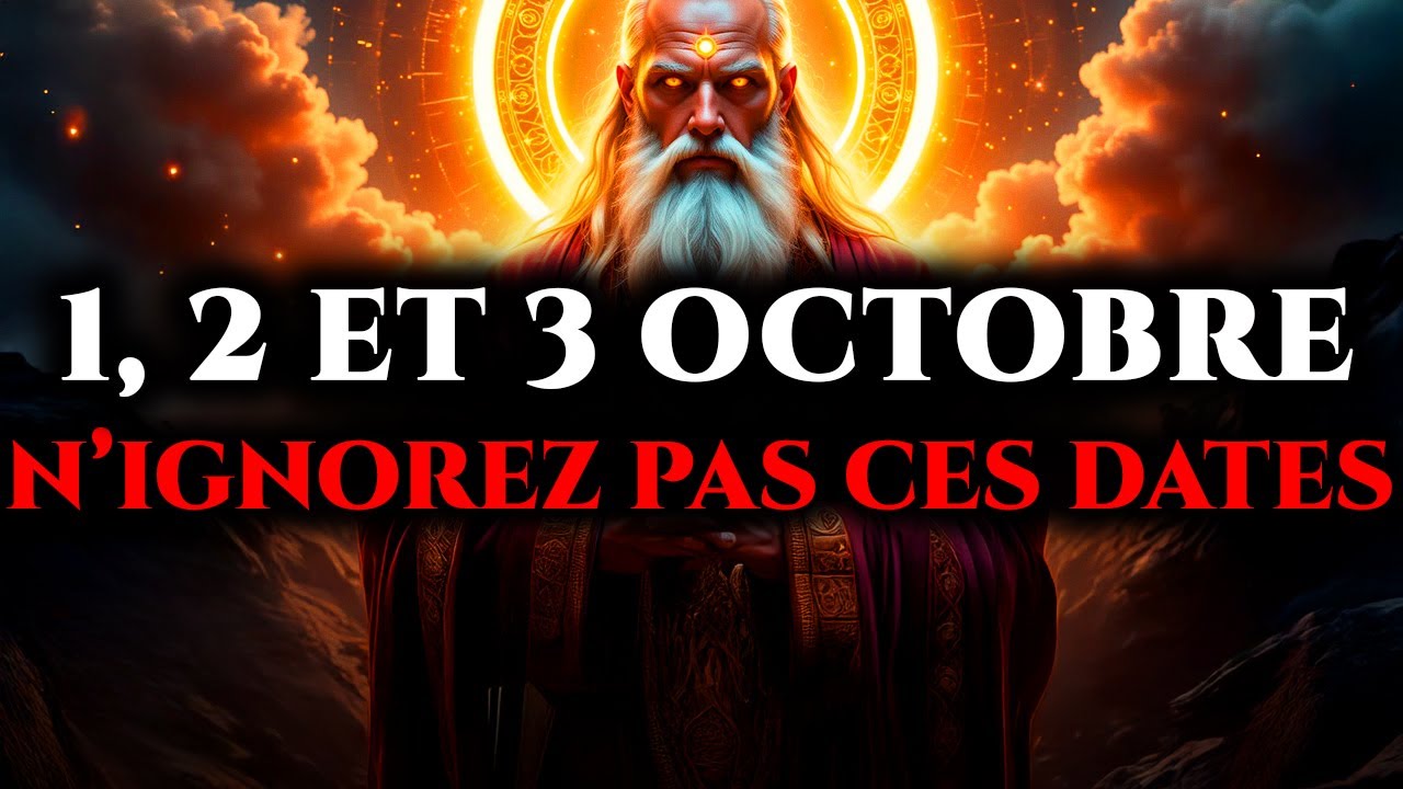 ÉLUS, 1, 2, 3 OCTOBRE 2025 – CELUI QUI IGNORE CES JOURS PERDRA CE QUE DIEU ALLAIT LUI DONNER — AVERT