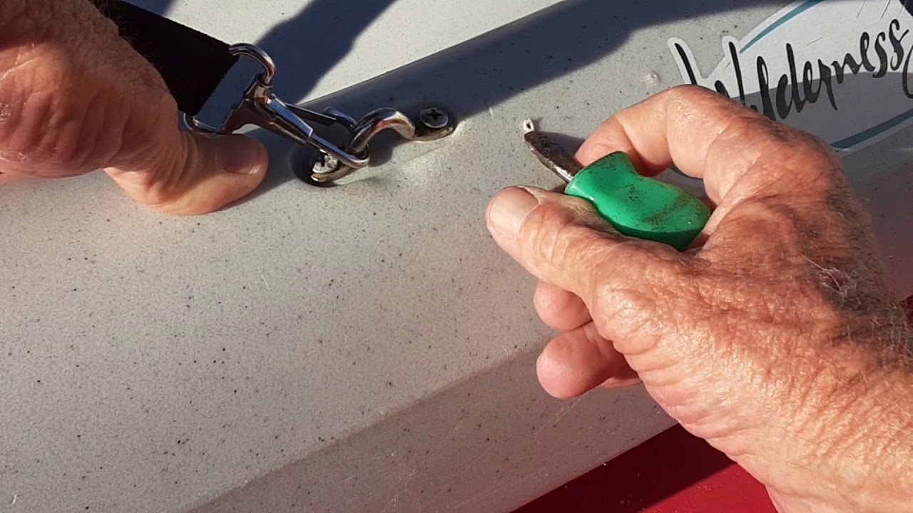 Kayak screw hole repair,,how to