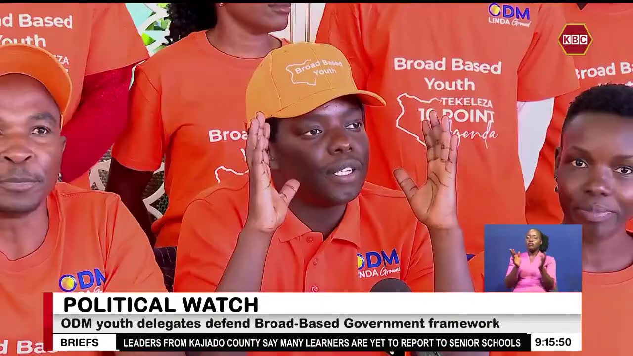 ODM youth delegates defend Broad-Based Government framework