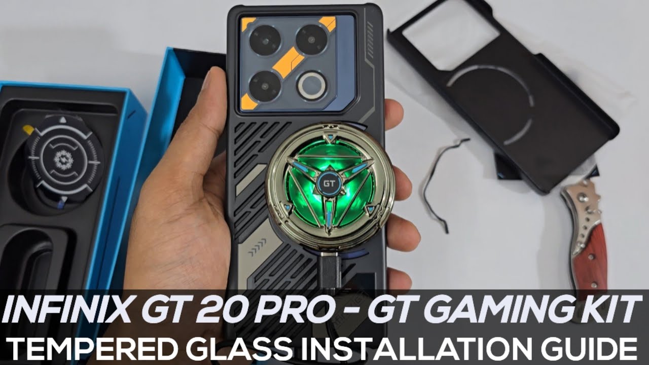 Infinix GT 20 Pro Unboxing with Gt pro Gaming Kit and Screen Gaurd Installation Guide