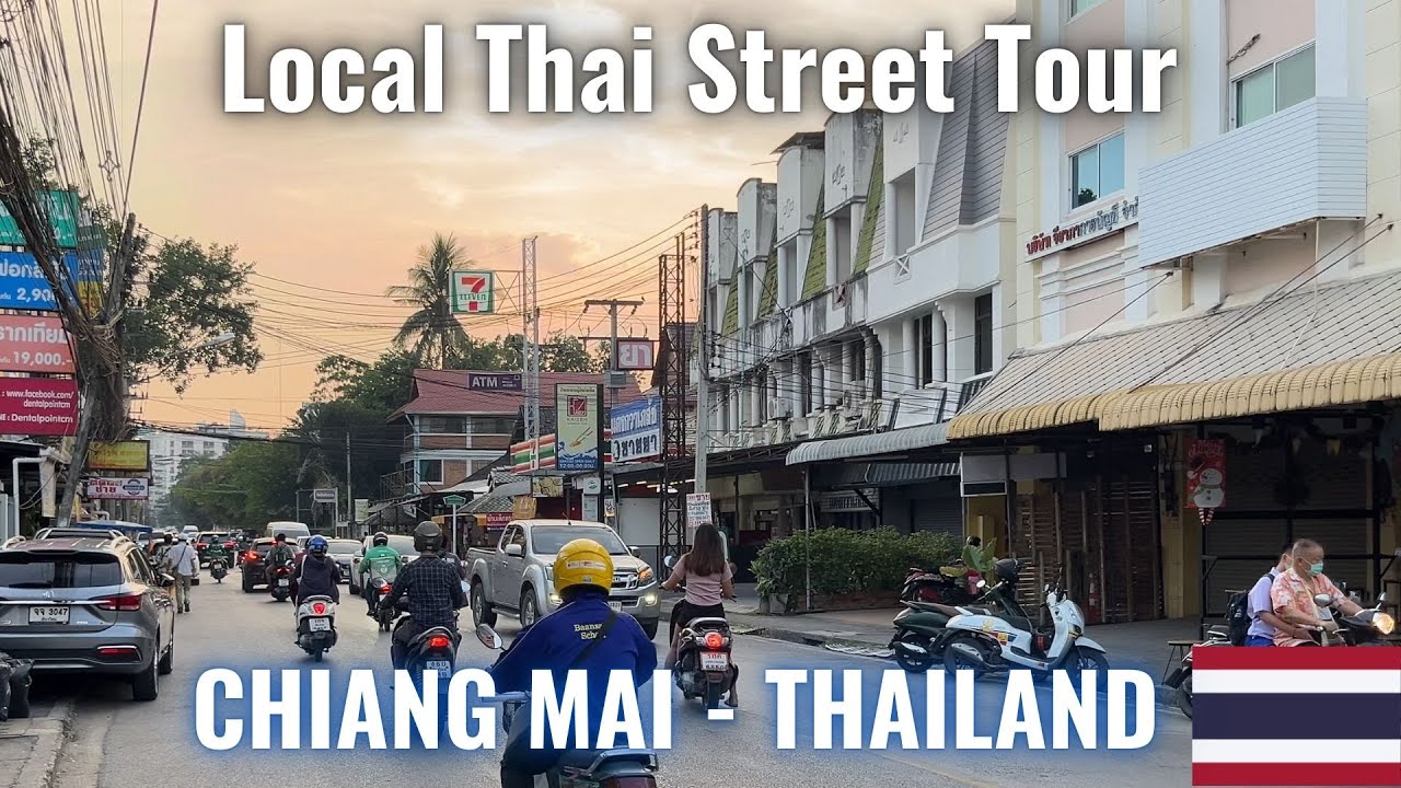 Exploring Local Thai Street - North from the Moat | Chiang Mai THAILAND