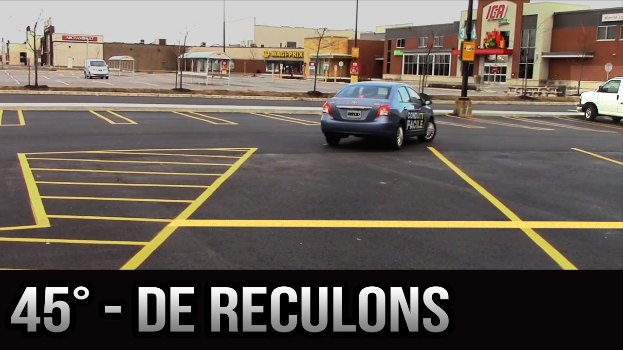 Stationnement à 45 degrés - de reculons