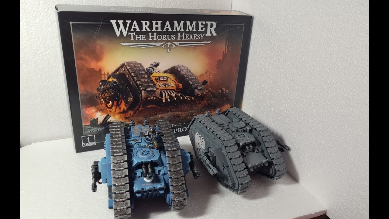Распаковка, сборка и намагничивание танка Proteus Land Raider из вселенной Warhammer Horus Heresy.