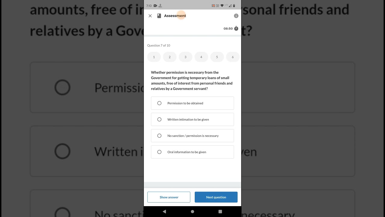 Code of conduct for Government Employees (quiz) iGOT prarambh course