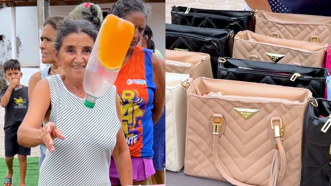 DESAFIO COM MULHERES: ACERTE A GARRAFA E GANHE BOLSAS!