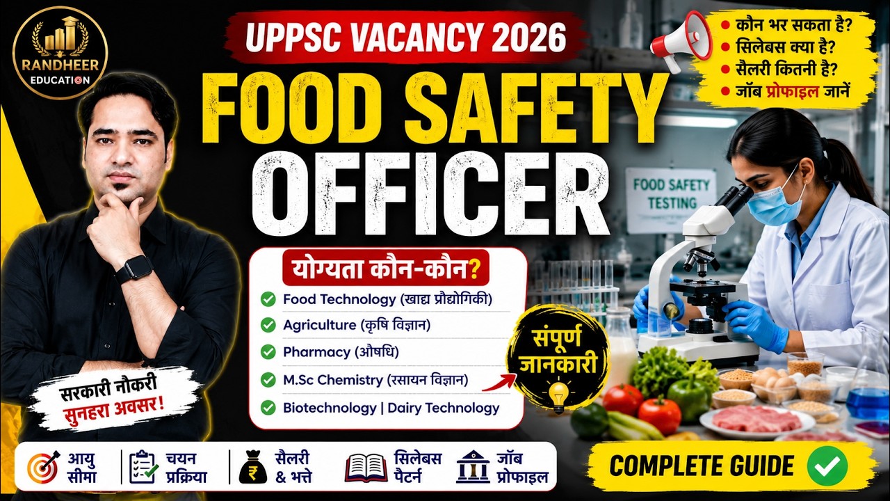 🚨 UPPSC PCS 2026 Food Safety Officer Notification | Complete Details