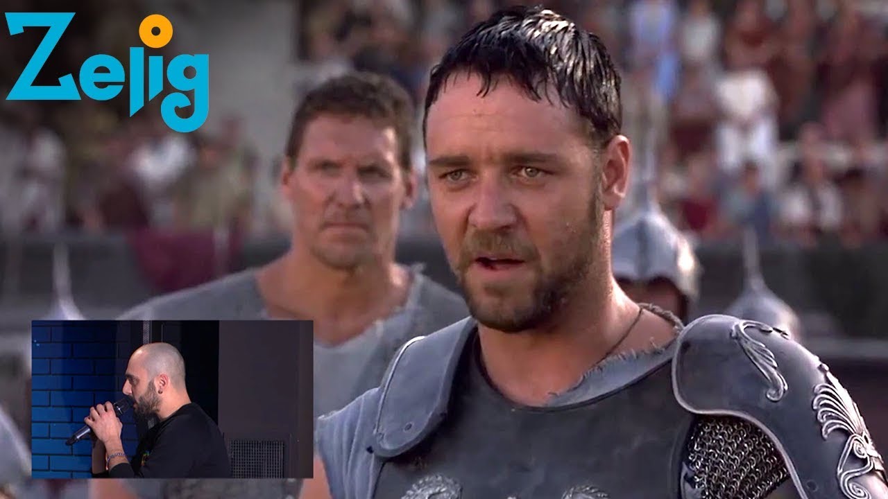 Fabio Celenza doppia Il Gladiatore LIVE - ZELIG TIME | ZeligTv