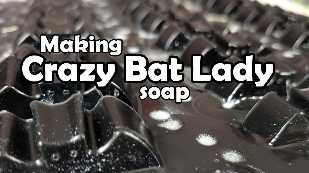 Making Crazy Bat Lady soap for Halloween! ll artisan soap making