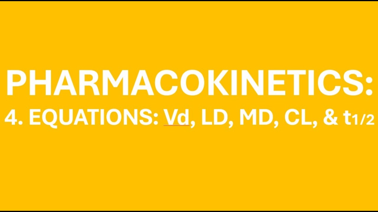 Pharmacokinetics equations: how to remember them quickly and easily, solving problems step by step
