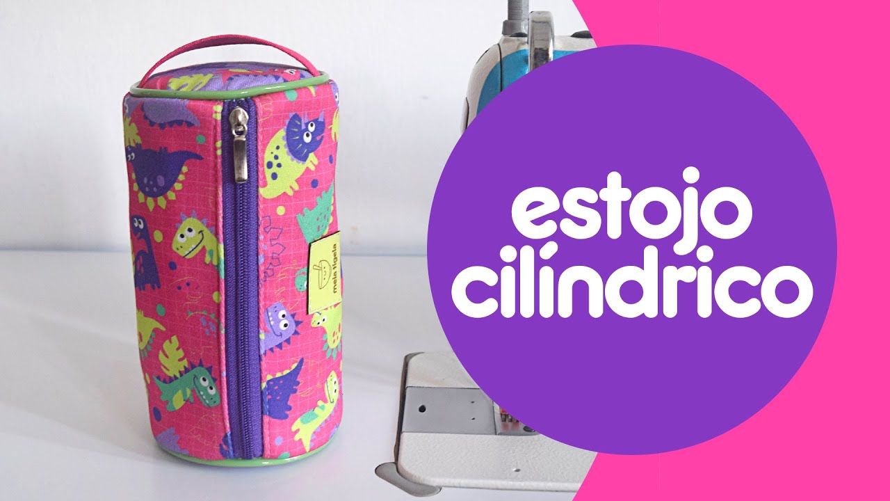 Estojo Cilíndrico (redondo) - MOLDE GRATUITO