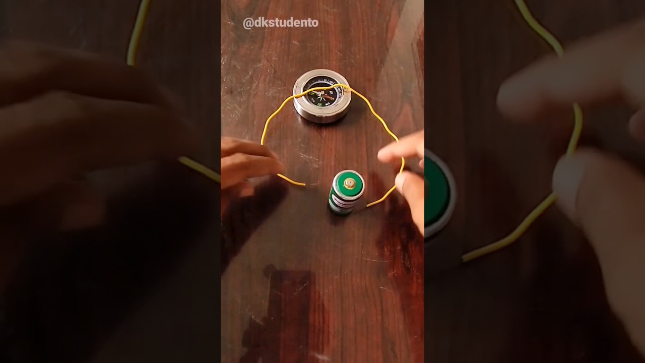 Understanding magnetic field around current carrying wire | Oersted's experiment #shorts #science