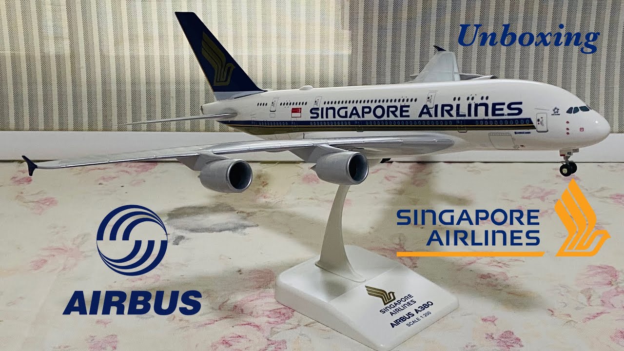 ✈️🇸🇬Risesoon Singapore Airlines Airbus A380 Unboxing(ASMR)