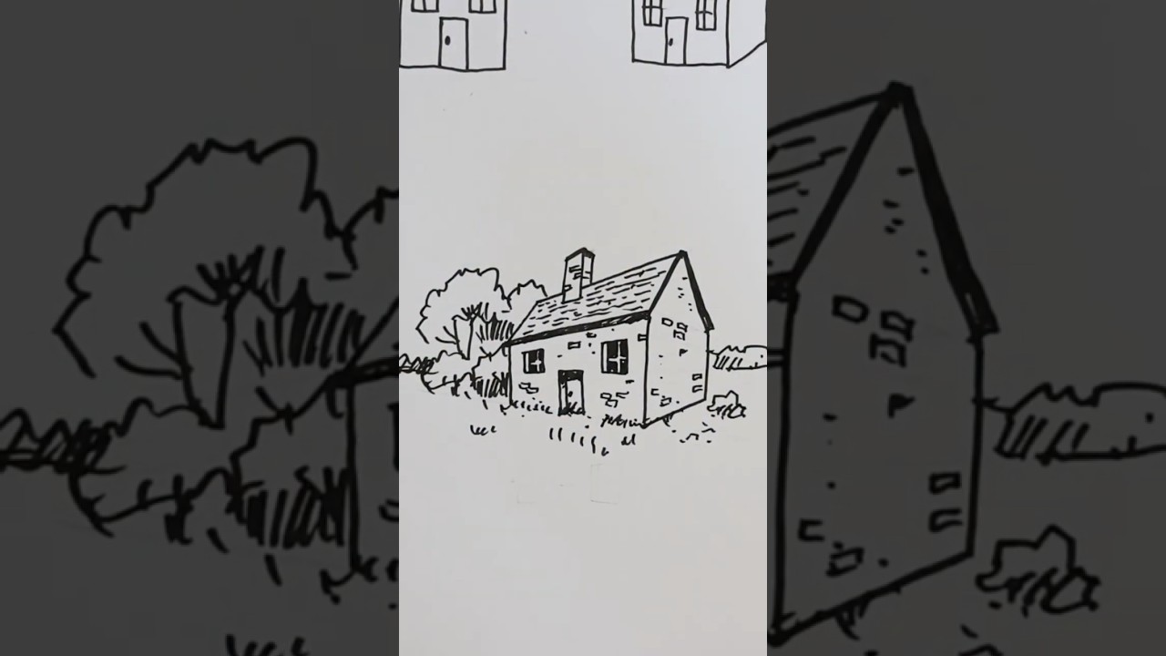TUTO dessine une MAISON facilement ! #dessin #sketch #drawing #art #tuto