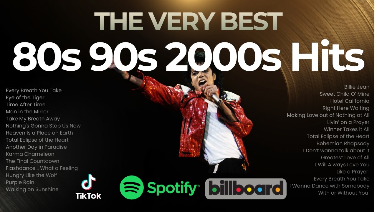 The BEST of 80s 90s 2000s Hits with Michael Jackson, Guns n Roses, and Bon Jovi GUARANTEED