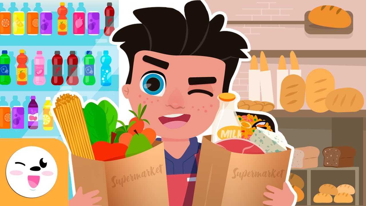 Los ALIMENTOS del SUPERMERCADO - Recopilación - Vocabulario de comida para niños