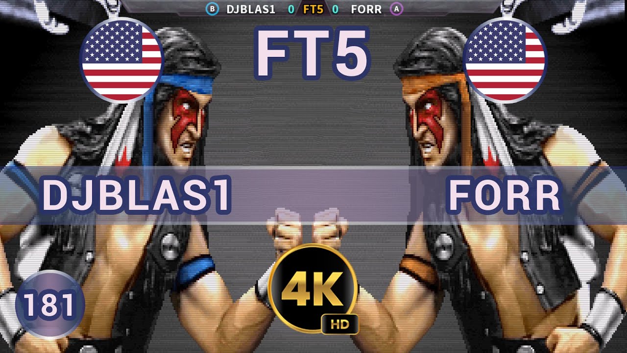 UMK3 - 🇺🇸 DJBLAS1 vs FORR 🇺🇸 FT5 / 4K 60 FPS #umk3 #ultimatemortalkombat3 #team99hits #fightcade